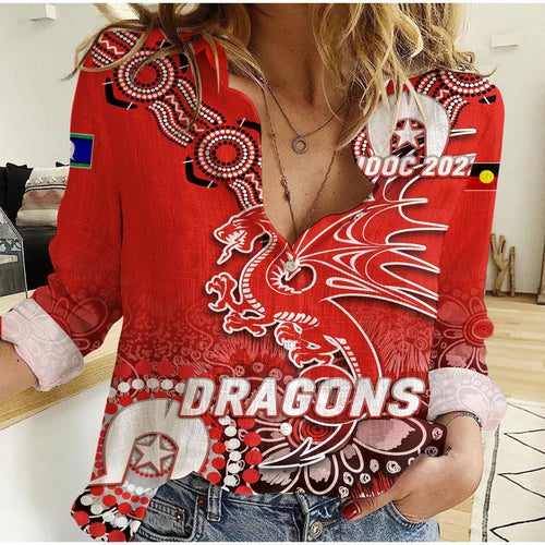 Dragons Rugby NAIDOC 2022 Aboriginal Women Casual Shirt