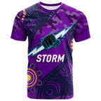 (Custom Personalised) Storm Rugby ANZAC Day Camouflage Indigenous Art T-Shirt - LT12