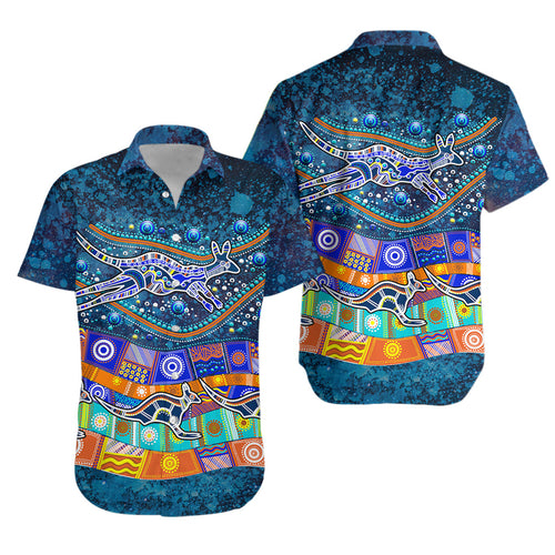 Australia Indigenous Hawaiian Shirt -  Dot Painting Art