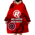 (Custom Personalised ) Melbourne Renegades Aboriginal Art Cricket 2022 Wearable Blanket Hoodie