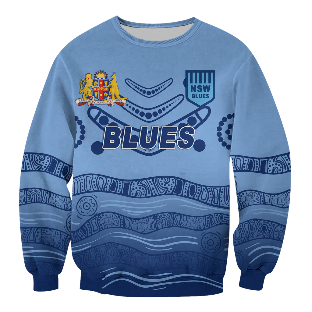 (Custom Personalised) New South Wales Blues Aboriginal Indigenous Sweatshirt - LT12