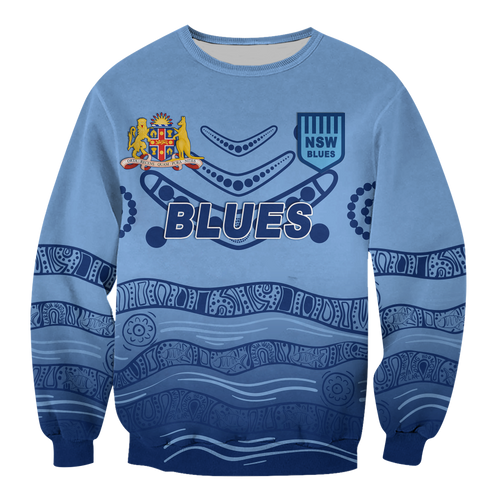 (Custom Personalised) New South Wales Blues Aboriginal Indigenous Sweatshirt - LT12