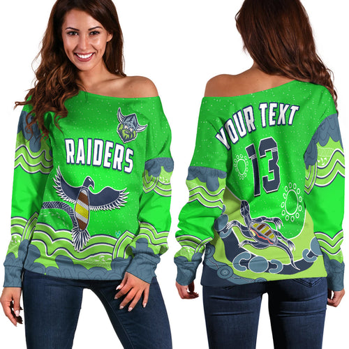 custom-personalised-raiders-indigenous-off-shoulder-sweater-canberra-the-milk-custom-text-and-number