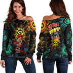 NAIDOC Week 2022 Aboriginal Art Unique Women Off Shoulder Sweater