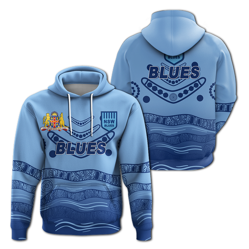 New South Wales Blues Aboriginal  Indigenous Hoodie - LT12