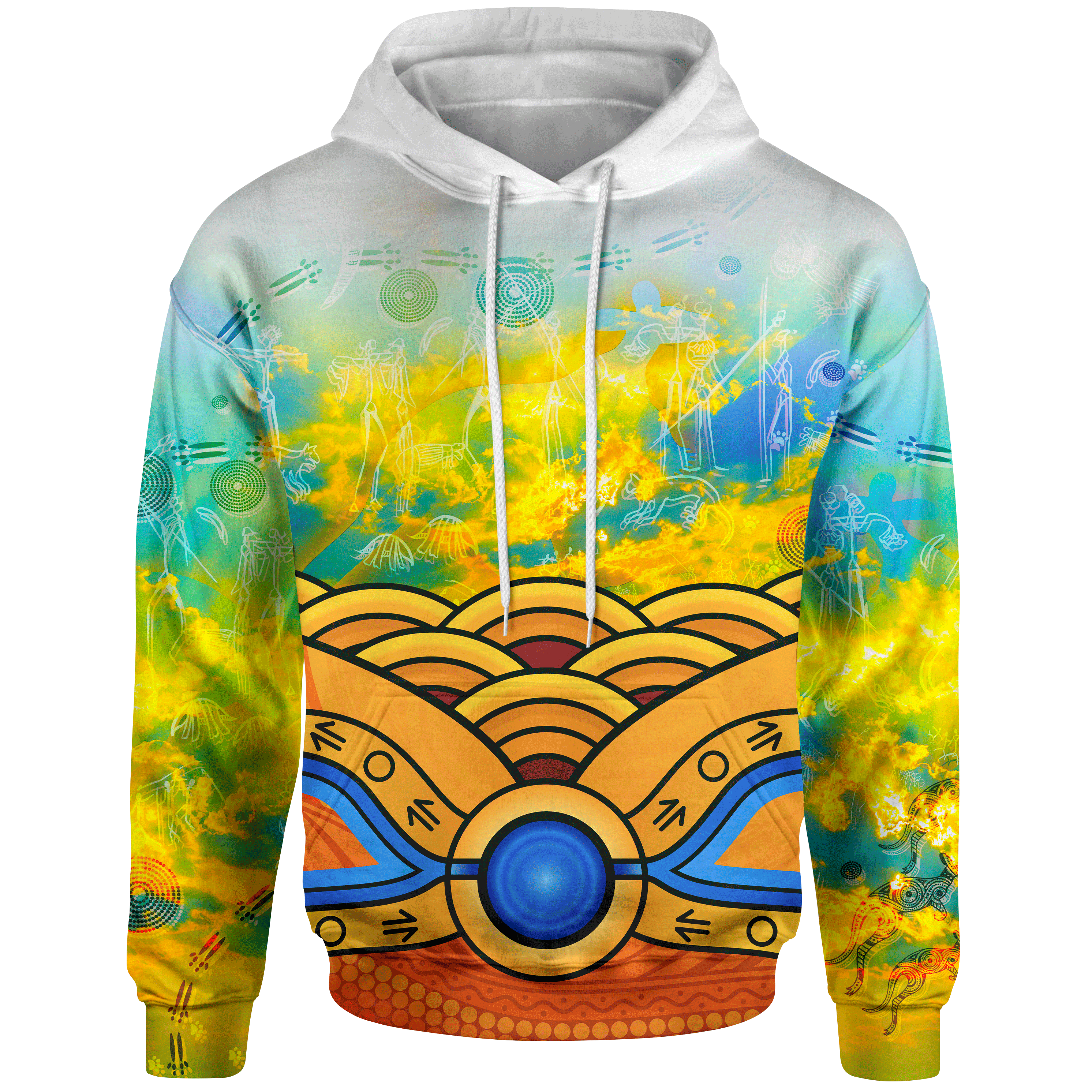 aboriginal-hoodie-australia-kangaroo-sky