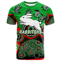 (Custom Personalised) Rabbitohs Rugby Aboriginal Art T-Shirt - LT12