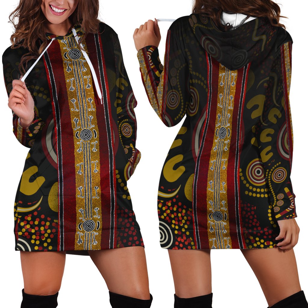 hoddie-dress-aboriginal-dot-panting-art-stripe-lines