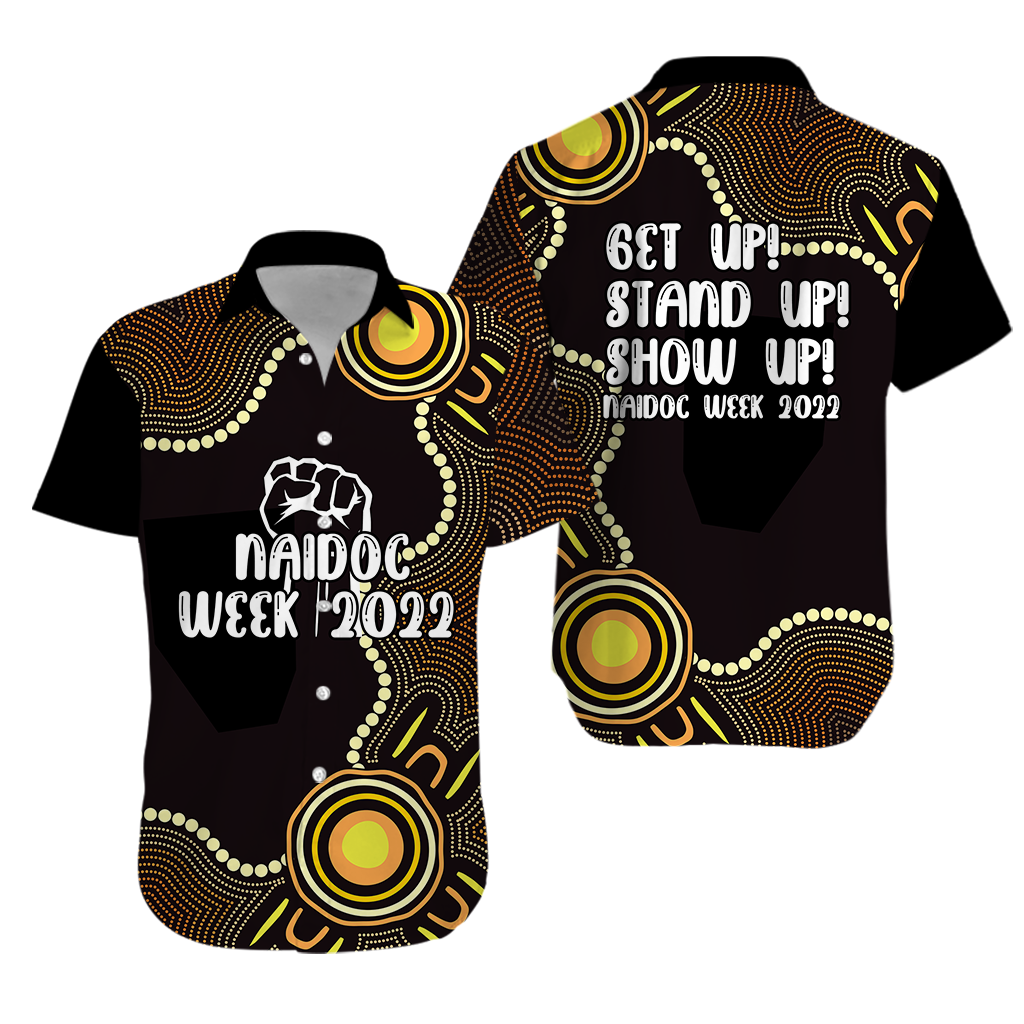 NAIDOC Week 2022 Aboriginal Hawaiian Shirt - Indigenous Dot Painting Art
