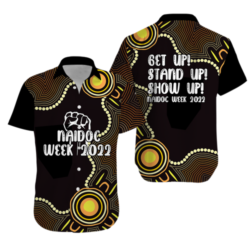 NAIDOC Week 2022 Aboriginal Hawaiian Shirt - Indigenous Dot Painting Art