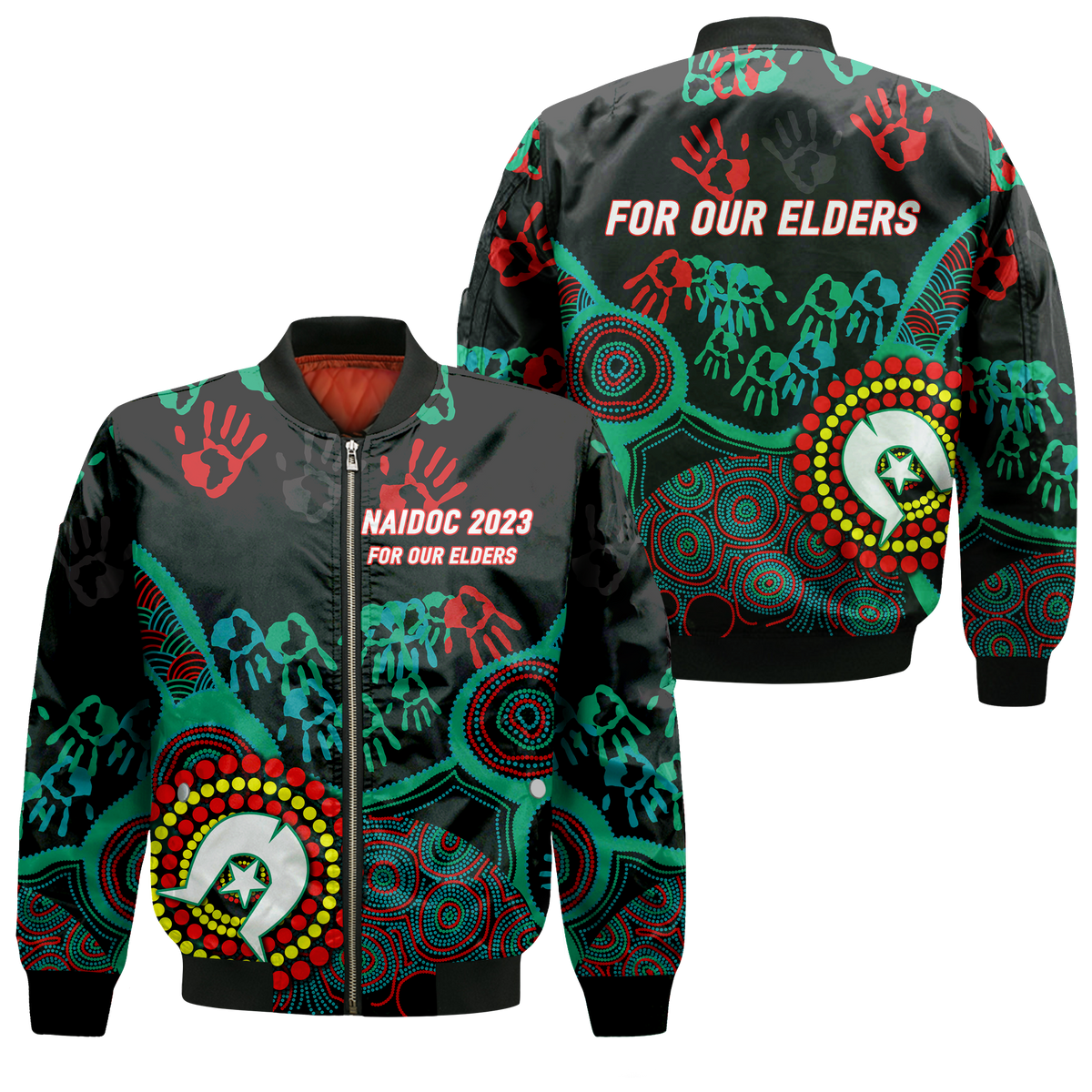 NAIDOC Week 2023 Aboriginal Art For Our Elders Bomber Jacket