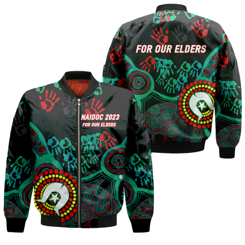 NAIDOC Week 2023 Aboriginal Art For Our Elders Bomber Jacket