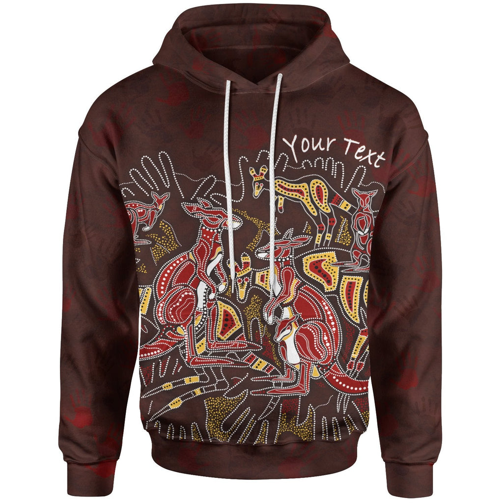 kid-aboriginal-custom-hoodie-kangaroo-family-with-hand-art