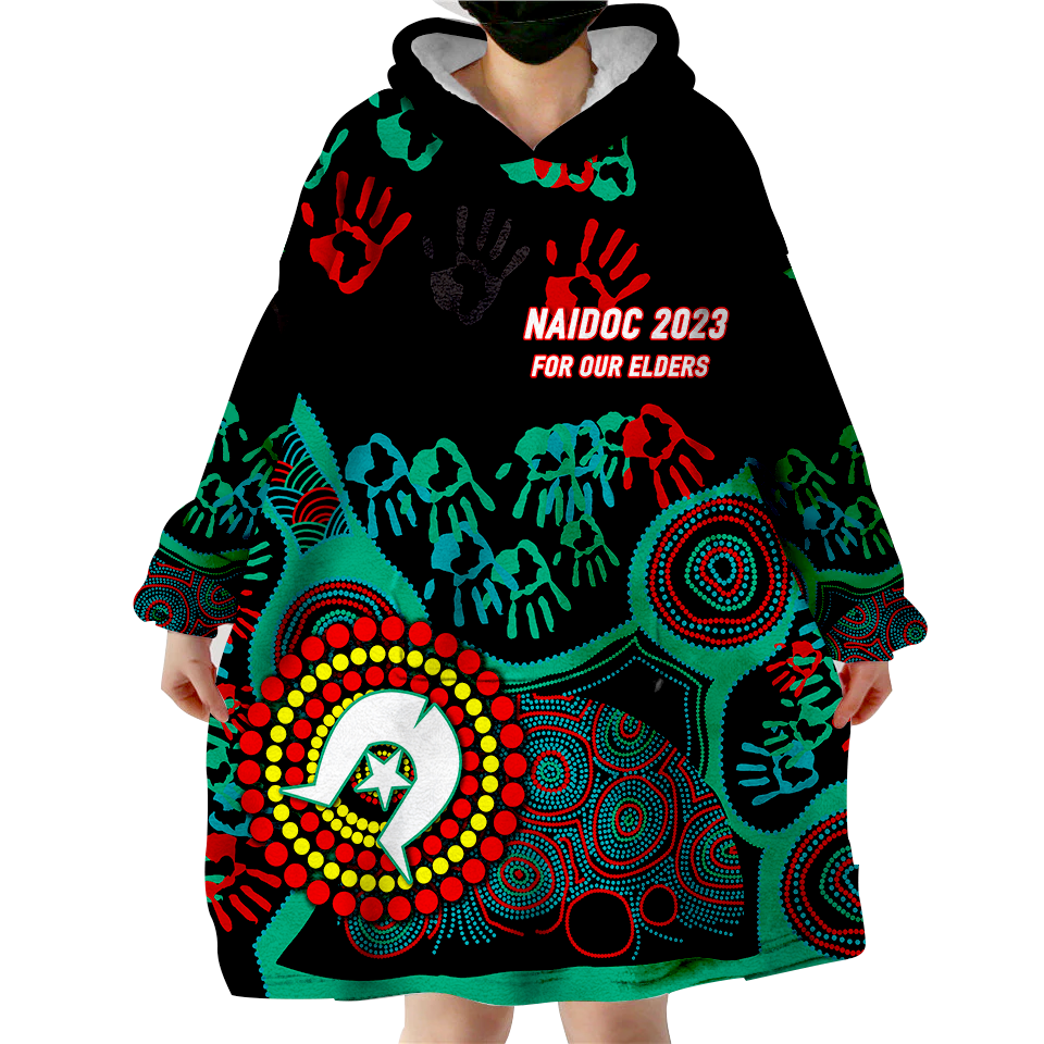 NAIDOC Week 2023 Aboriginal Art For Our Elders Wearable Blanket Hoodie