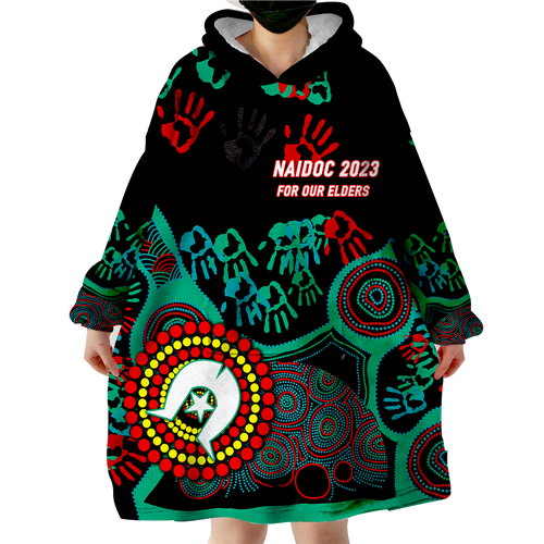 NAIDOC Week 2023 Aboriginal Art For Our Elders Wearable Blanket Hoodie