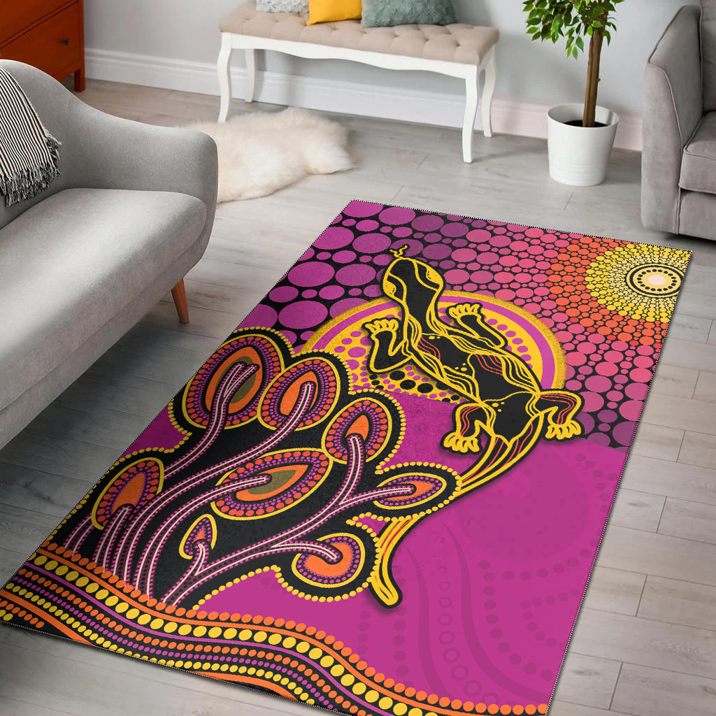 aboriginal-lizard-area-rug-tree-on-the-hill-sunshine