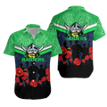 Canberra Raiders Anzac Day Hawaiian Shirt - Indigenous Art