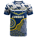 Cowboys Rugby ANZAC Day Camouflage Indigenous Art T-Shirt - LT12
