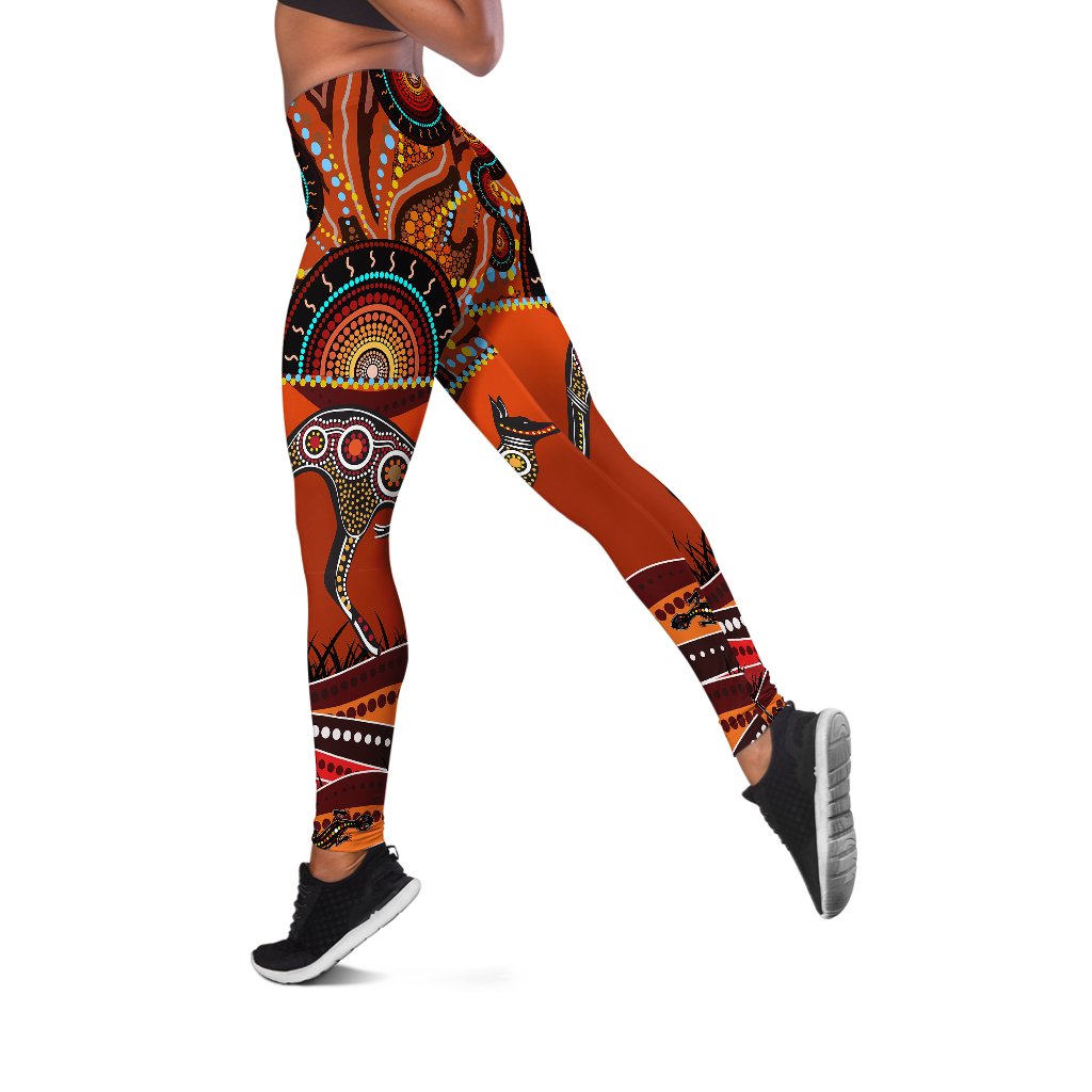 aboriginal-leggings-kangaroo-with-dot-painting