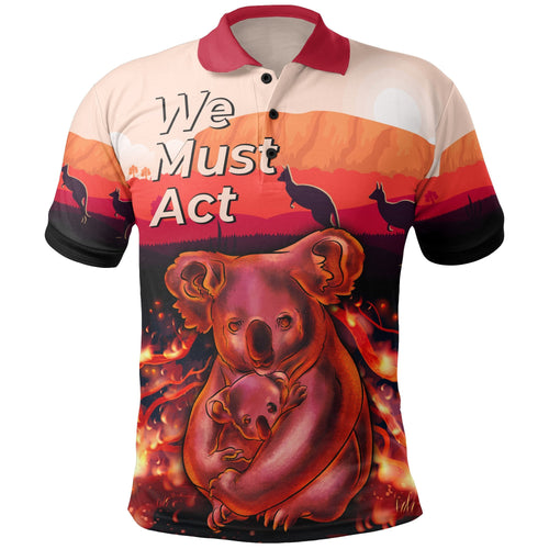 polo-shirt-koala-bushfire-shirt-pray-for-australia