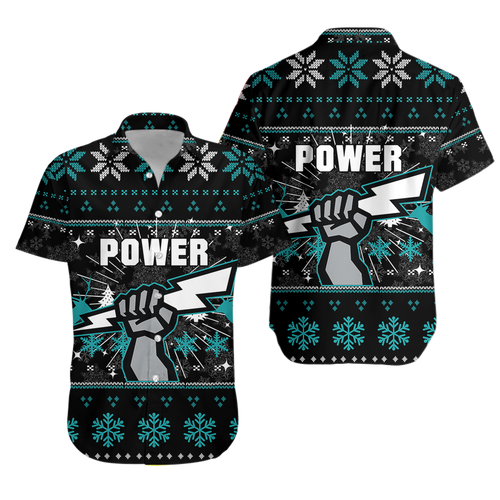 Port Adelaide Hawaiian Shirt - Christmas Ugly Style
