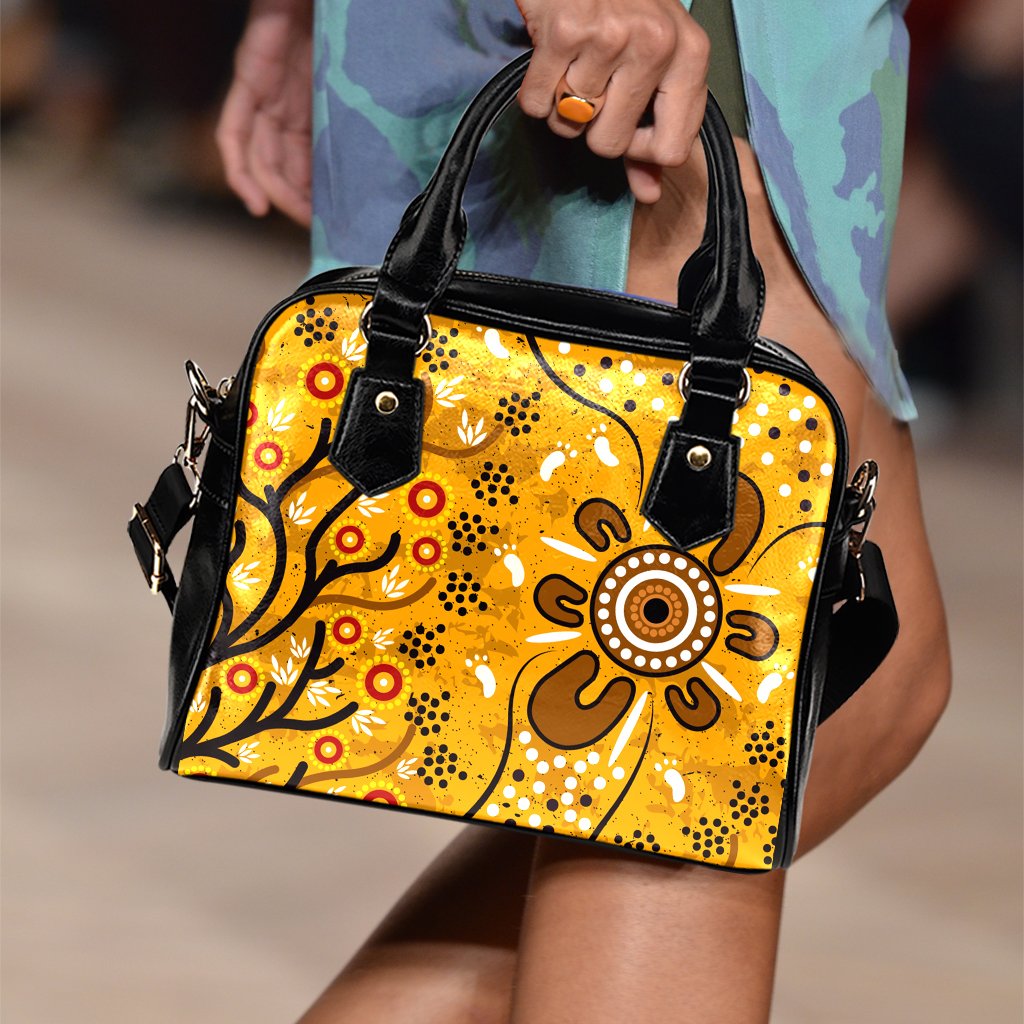 Shoulder Handbags - Aboriginal Art In Spring Style - Vibe Hoodie