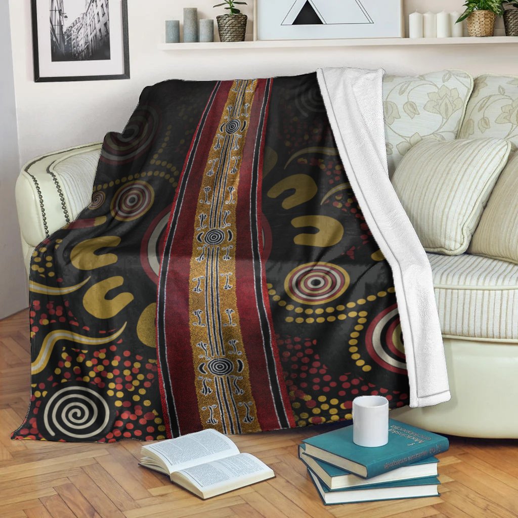 blanket-aboriginal-dot-panting-art-stripe-lines