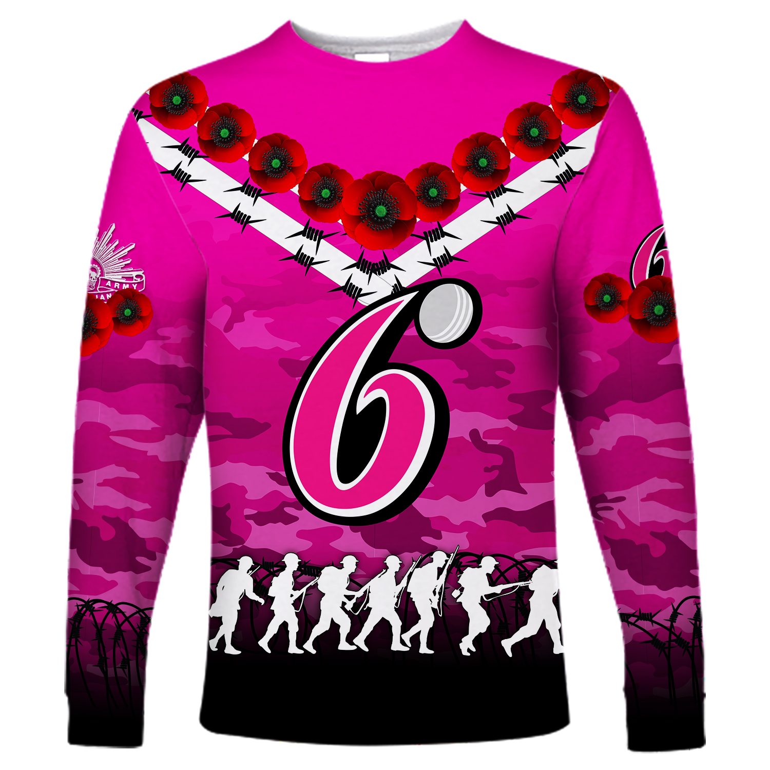 custom-personalised-sydney-sixers-anzac-2022-long-sleeve-shirt-camouflage-with-poppy