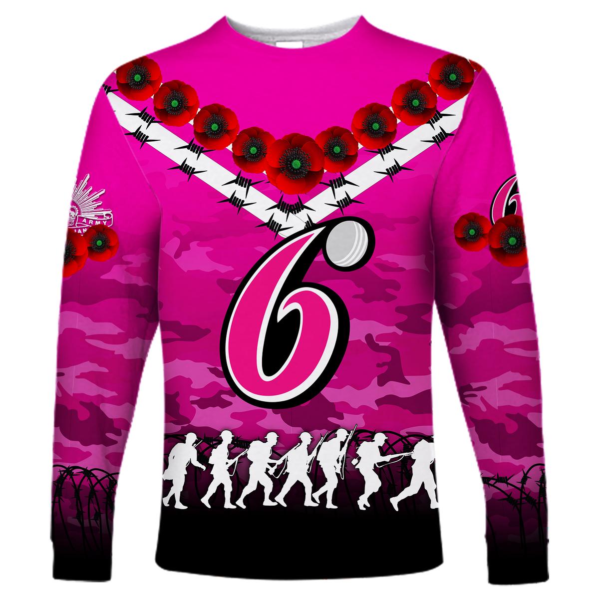 custom-personalised-sydney-sixers-anzac-2022-long-sleeve-shirt-camouflage-with-poppy