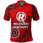 (Custom Personalised) Melbourne Renegades Aboriginal Art Cricket 2022 Polo Shirt - LT12