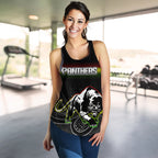 (Custom Personalised) Black Panthers Rugby League Aboriginal Women Tank Top - LT2