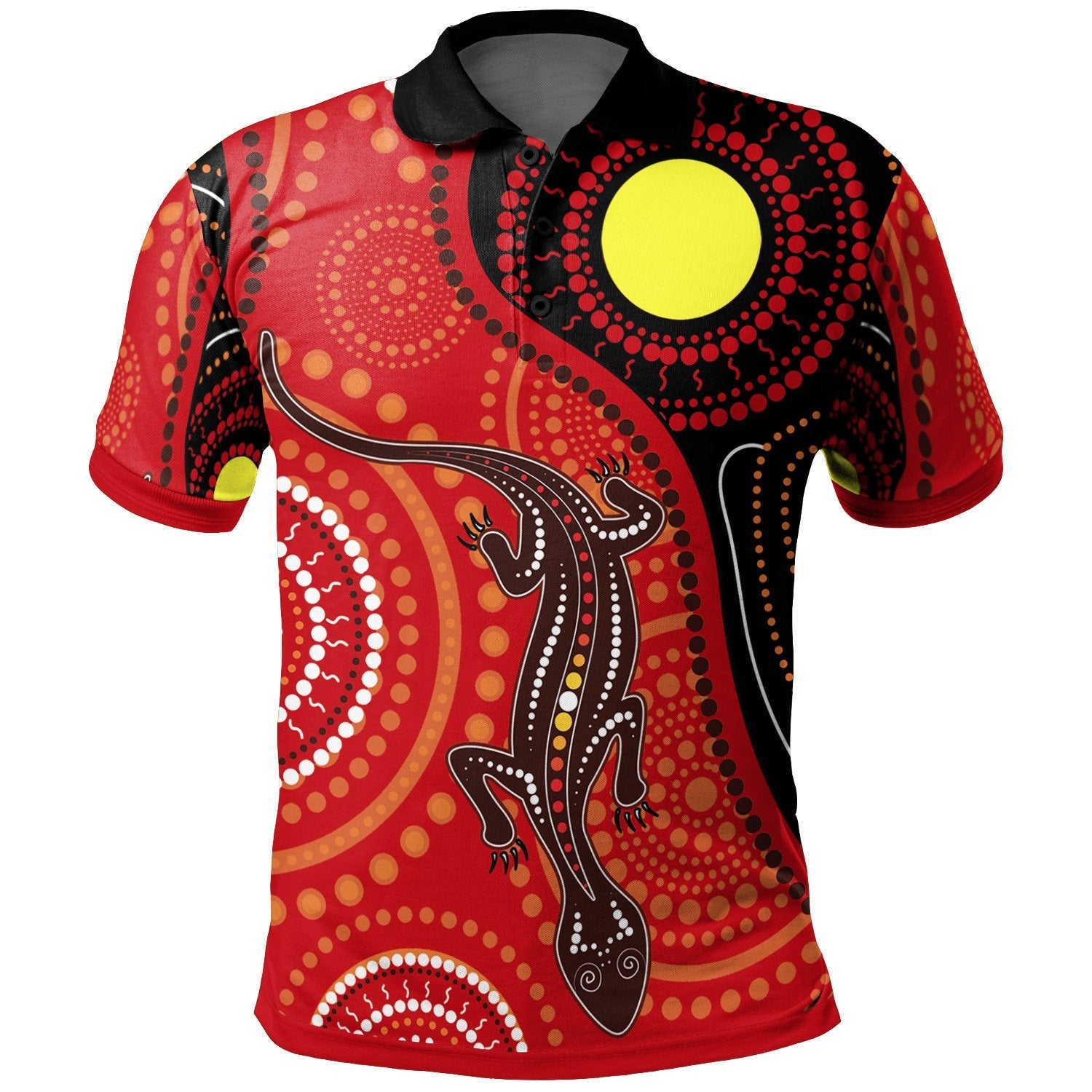 aboriginal-polo-shirt-australia-lizard-dot-painting-art-unisex