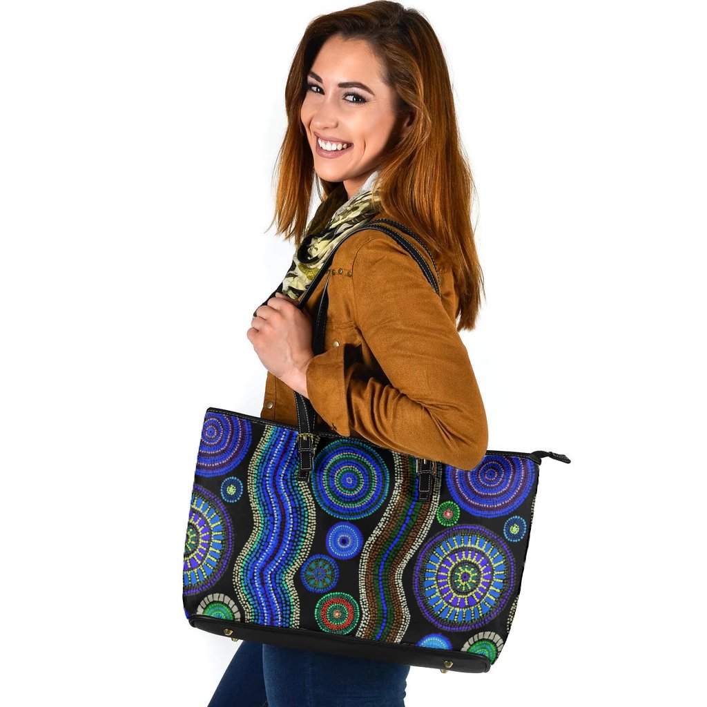 luggage-tote-aboriginal-dot-unique-style-blue