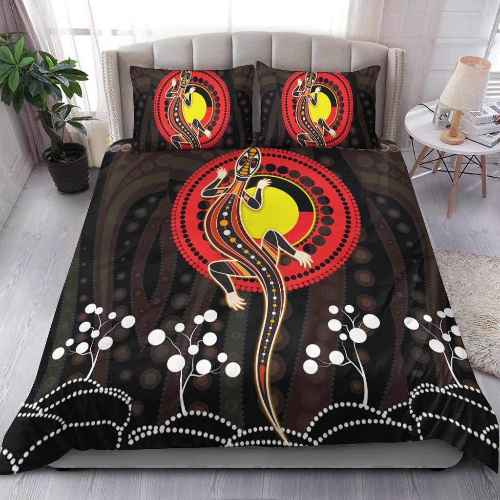 aboriginal-bedding-set-lizard-and-aboriginal-flag