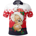 christmas-polo-shirt-koala-shirt-kangaroo-symbol-snowflakes-unisex
