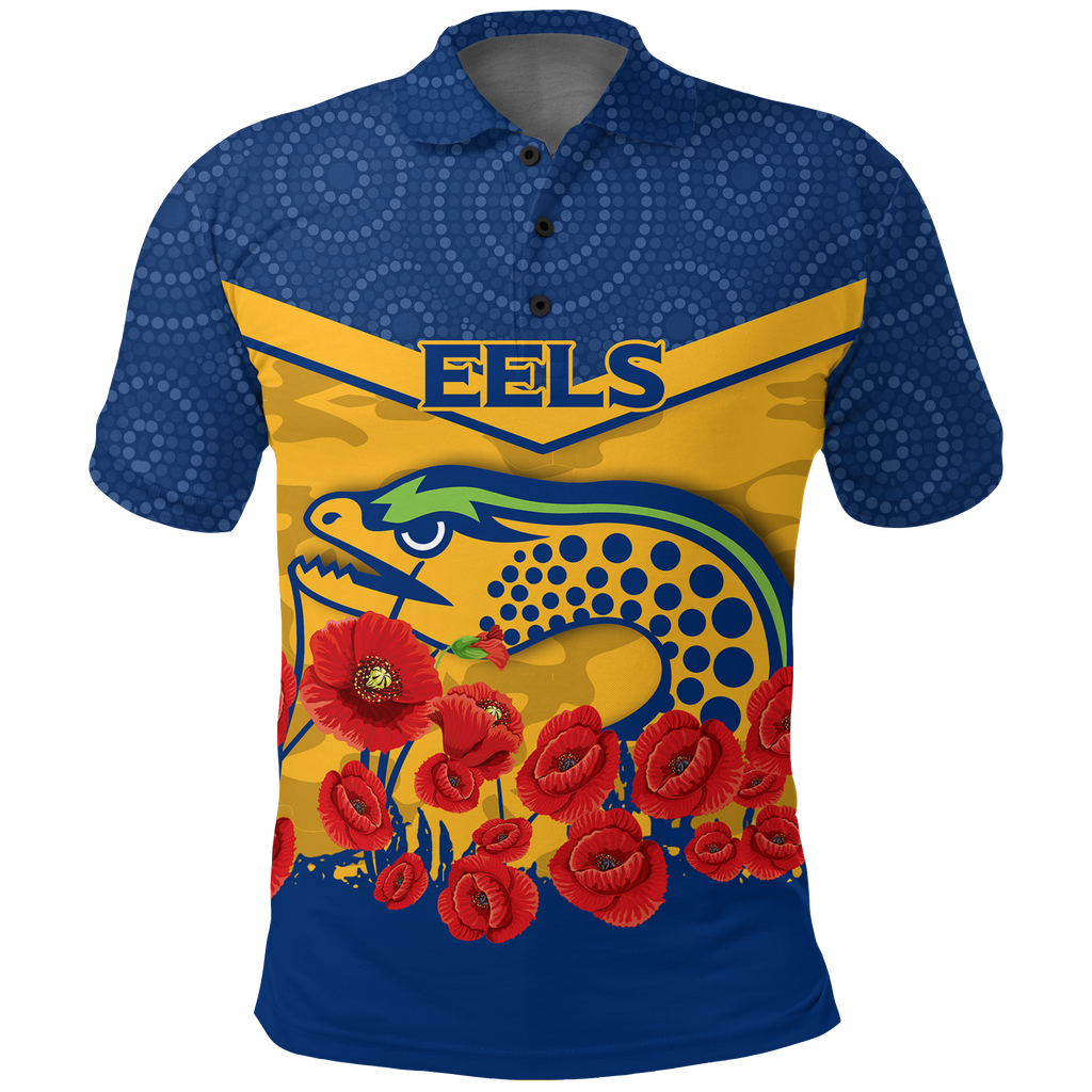 custom-personalised-eels-anzac-day-polo-shirt-indigenous-art