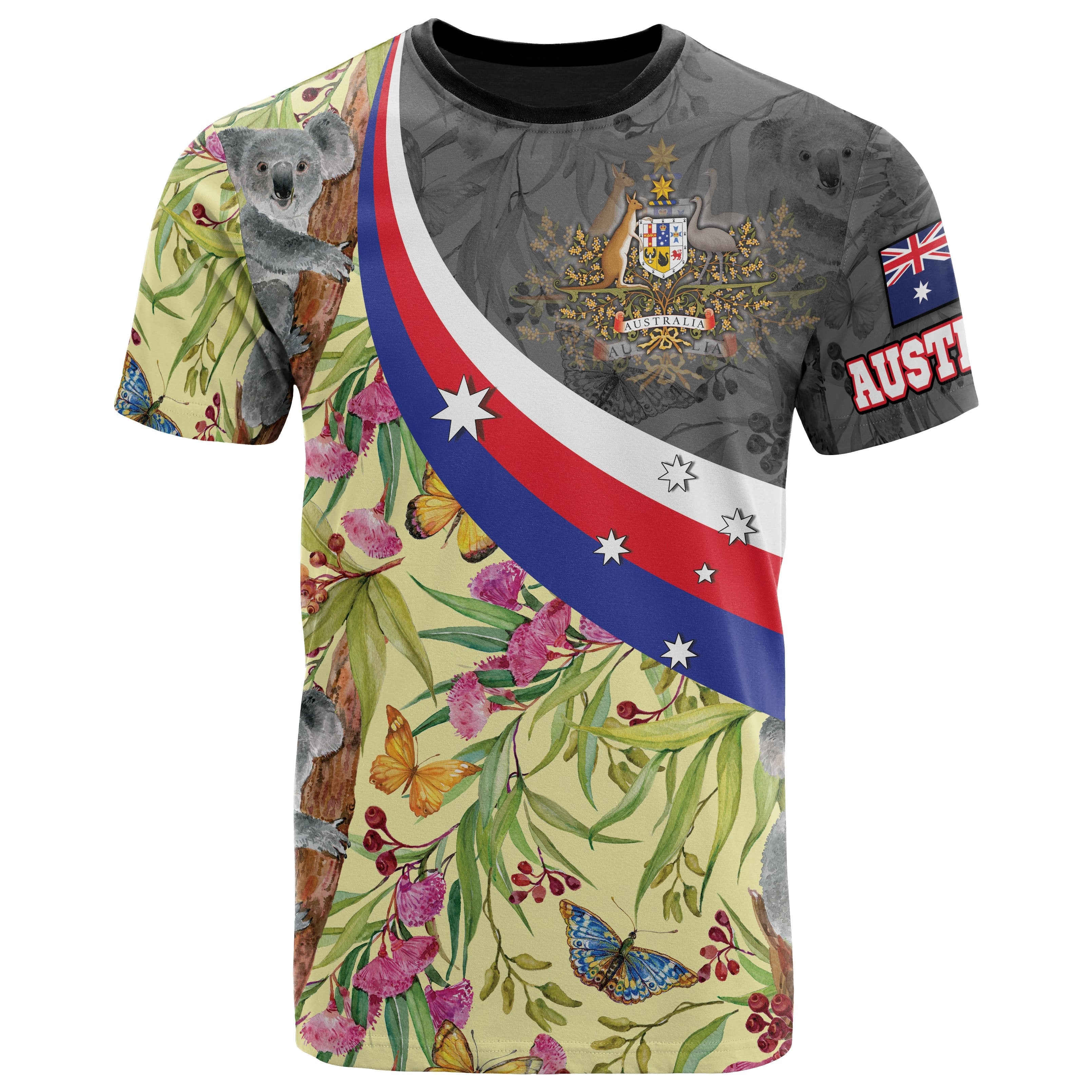 t-shirt-australia-coat-of-arms-with-koala-patterns-ver01