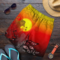 aboriginal-mens-shorts-indigenous-frog-red