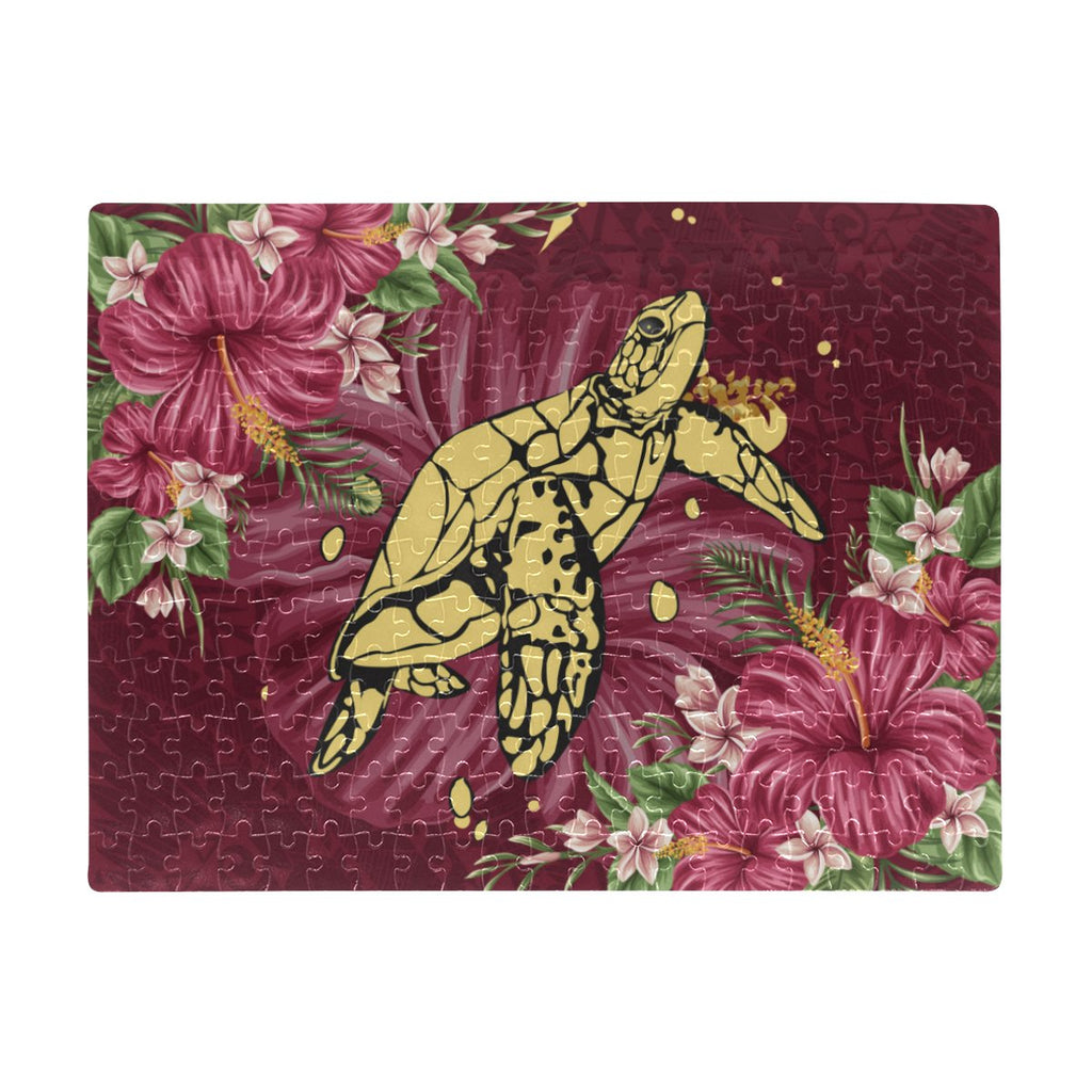 new-zealand-jigsaw-puzzle-turtle-polynesian-hibiscus