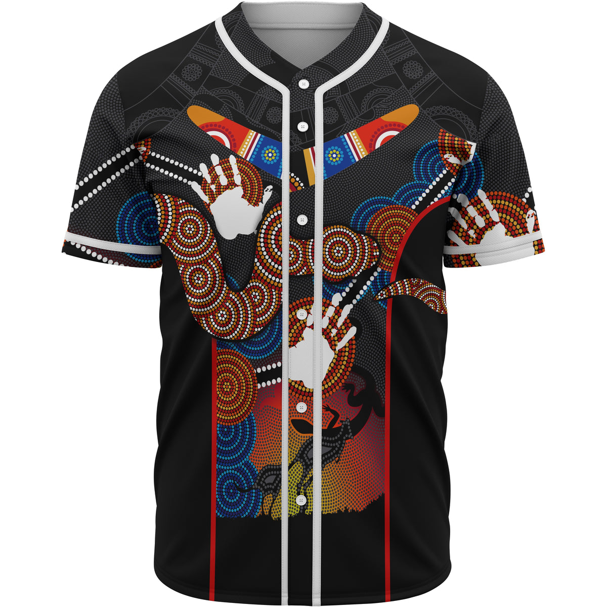 aboriginal-baseball-shirt-australian-boomerang-and-snake-indigenous-art