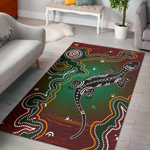 aboriginal-area-rug-lizard-and-dot-painting