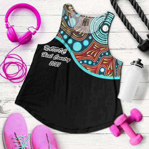 Naidoc 2021 Women's Racerback Tank - Heal Country - Vibe Hoodie