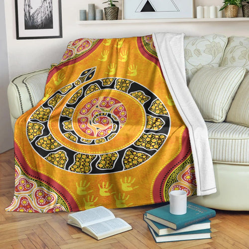 blanket-aboriginal-unique-style-snake-orange-color-2021