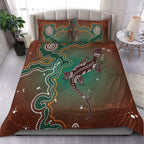aboriginal-lizard-bedding-set-indigenous-dot-painting-art