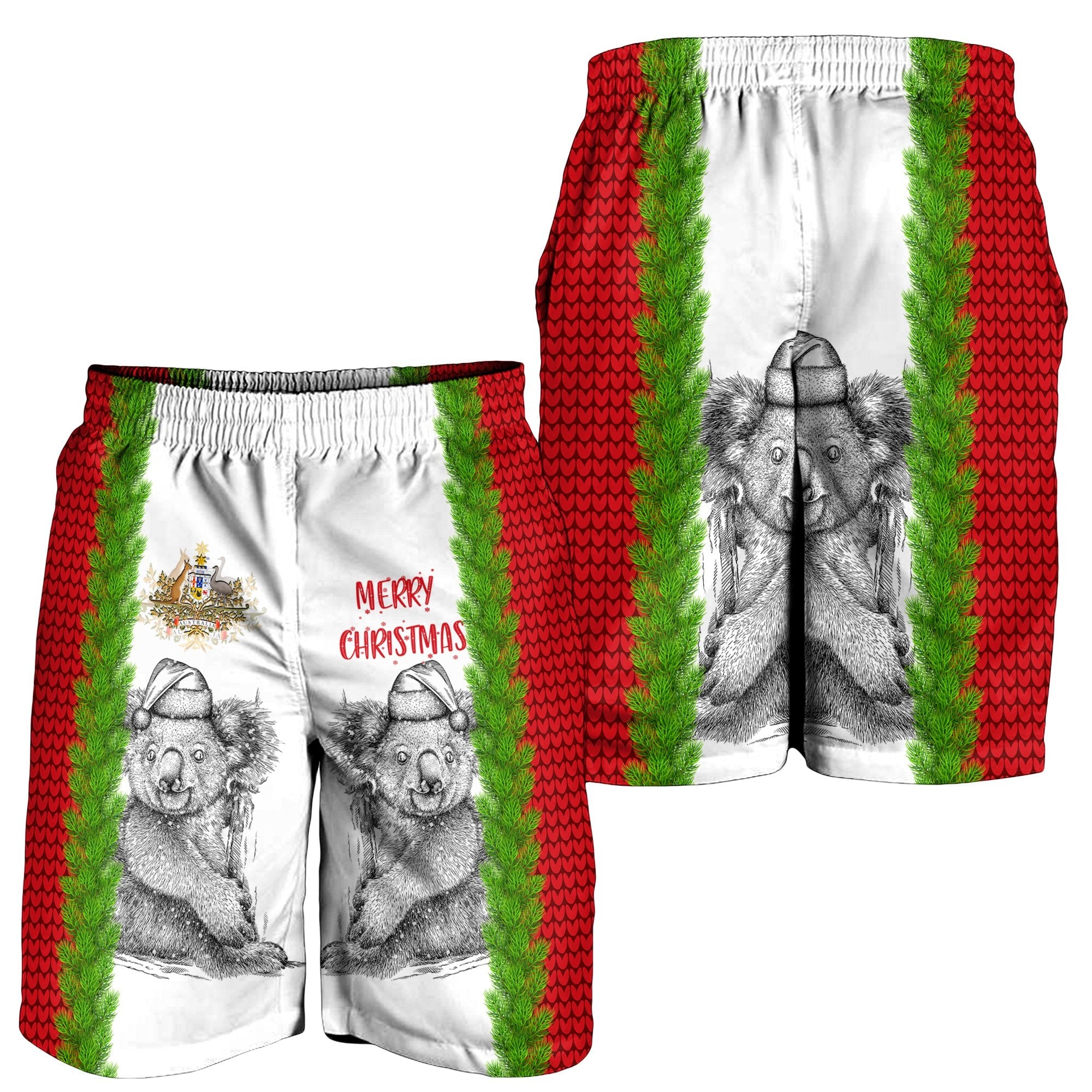 christmas-mens-shorts-merry-christmas-koala