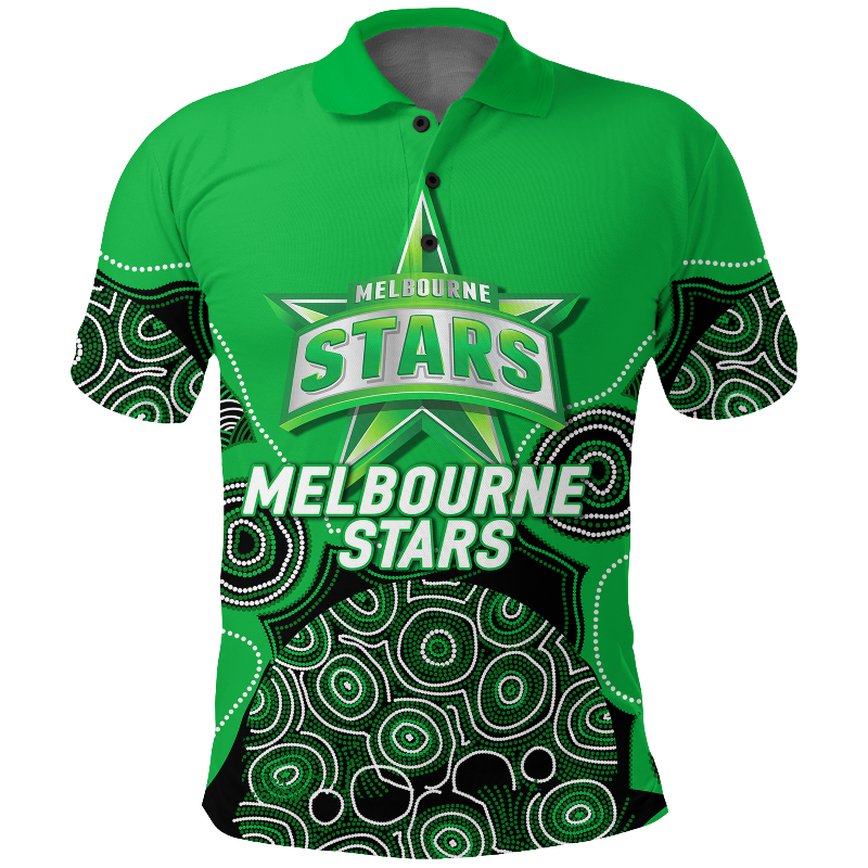(Custom Personalised) Melbourne Stars Aboriginal Art Cricket 2022 Polo Shirt - LT12