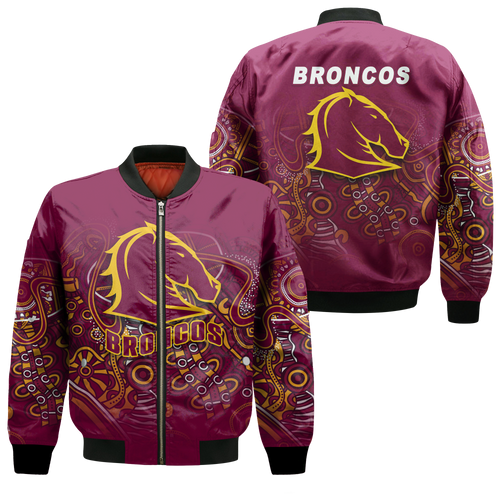 Brisbane Broncos Rugby Indigenous Bomber Jacket - LT12