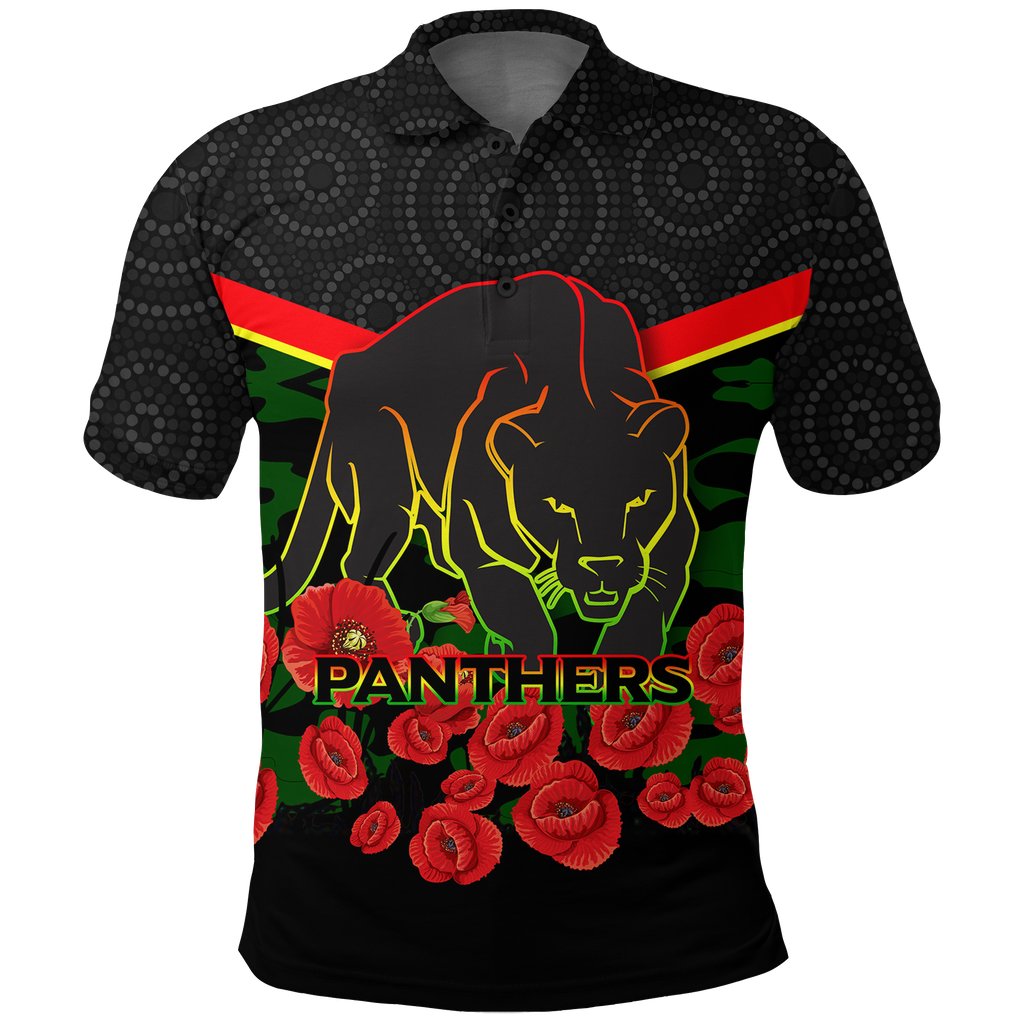 custom-personalised-panthers-anzac-day-polo-shirt-indigenous-art