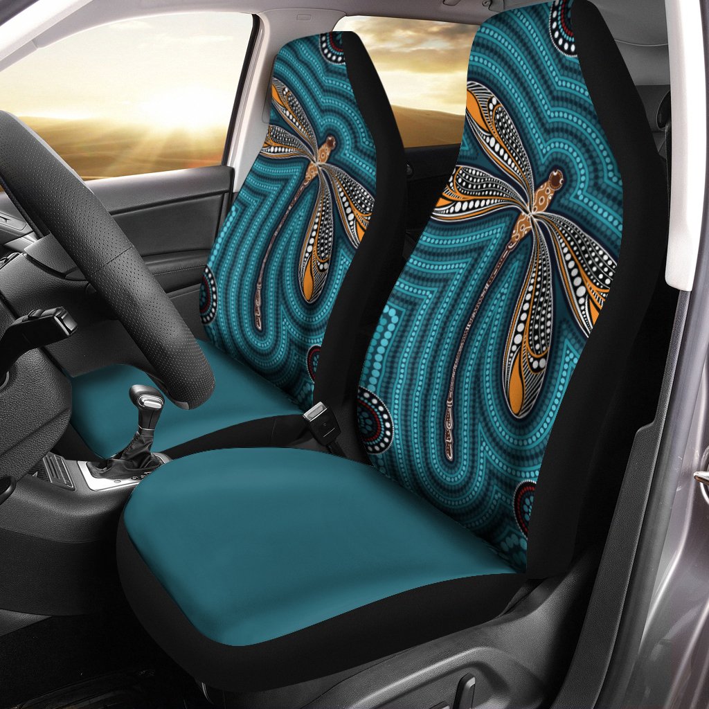 aboriginal-car-seat-covers-indigenous-dragonfly