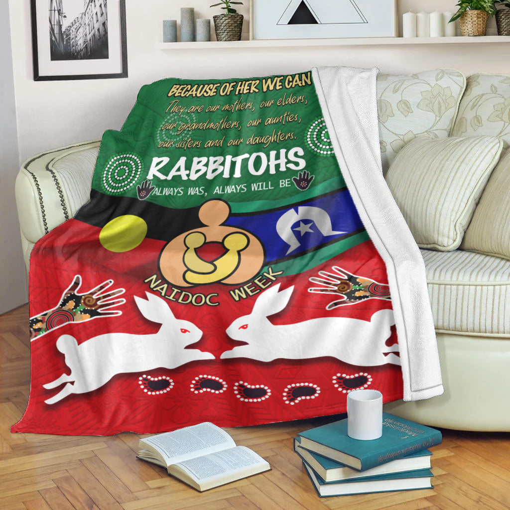 south-sydney-rabbitohs-premium-blanket-naidoc-week-indigenous